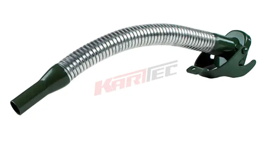 Auslaufrohr zu benzin kanister 20l metall grün metallschlauch mit flexibler wellstruktur und klemmverschluss