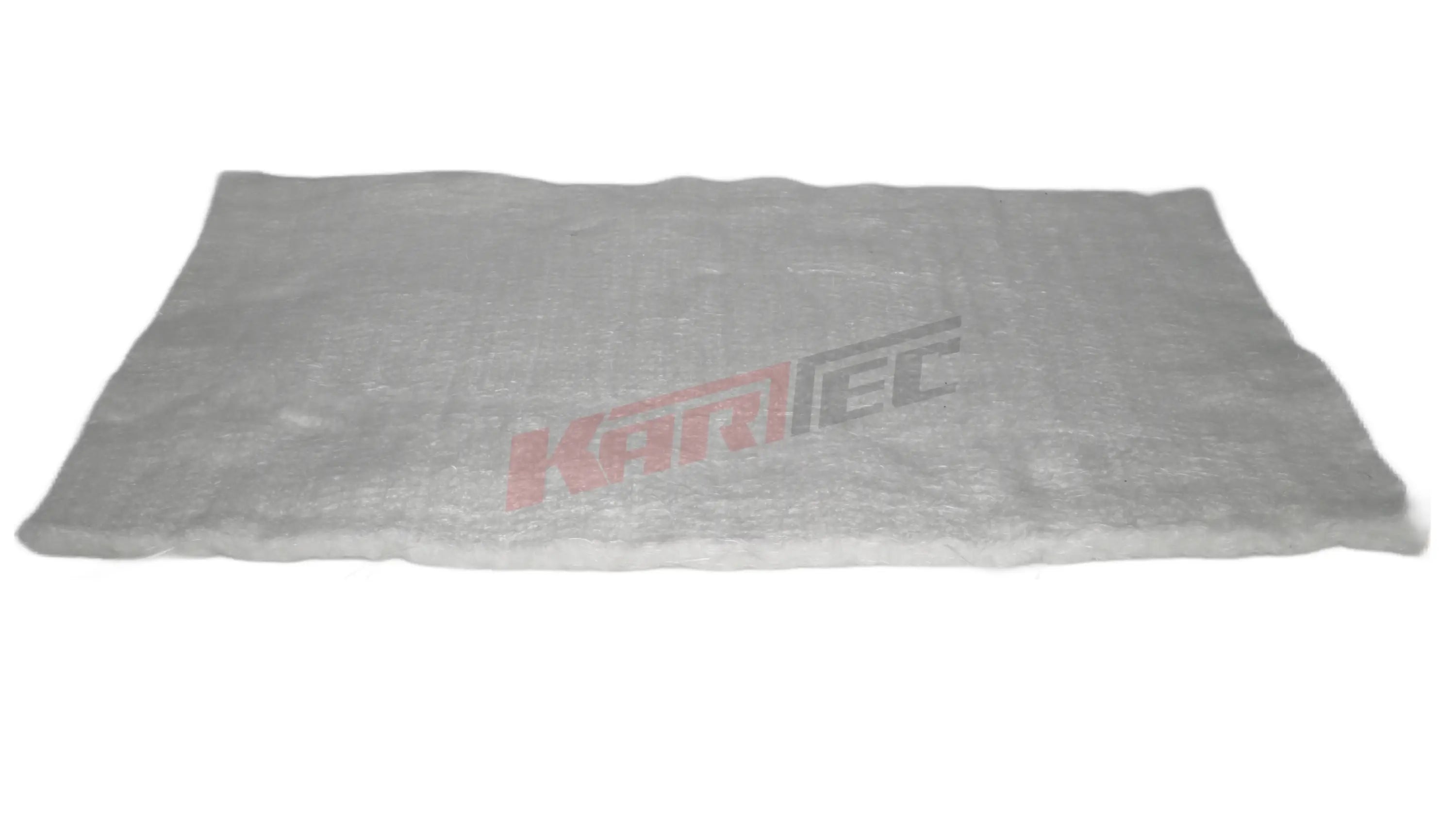 Weiße rechteckige fleece-decke passend zur auspuffmatte rotax 48cm x 27cm für komfort und schutz