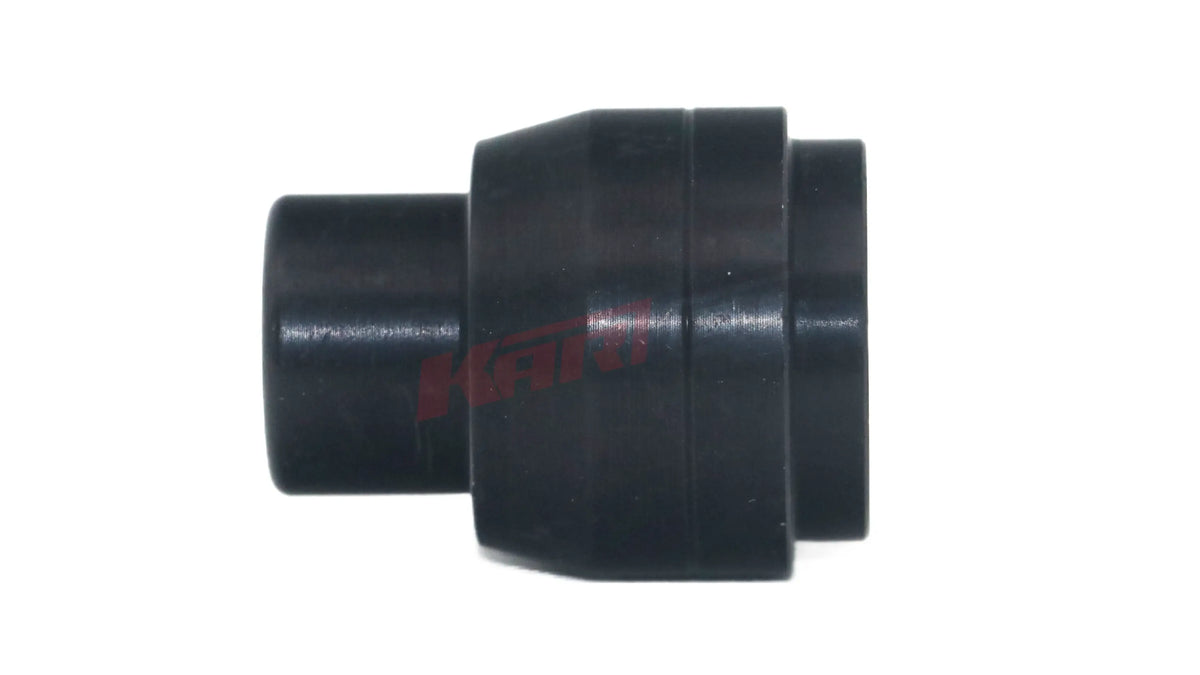 Schwarzes kunststoff distanzstück halter heckstosstange 30 mm mit matter oberfläche und geriffelter struktur