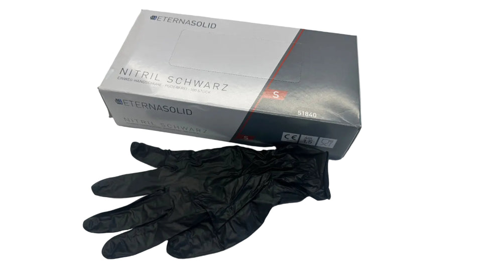 Einweghandschuhe Nitril schwarz Grösse S