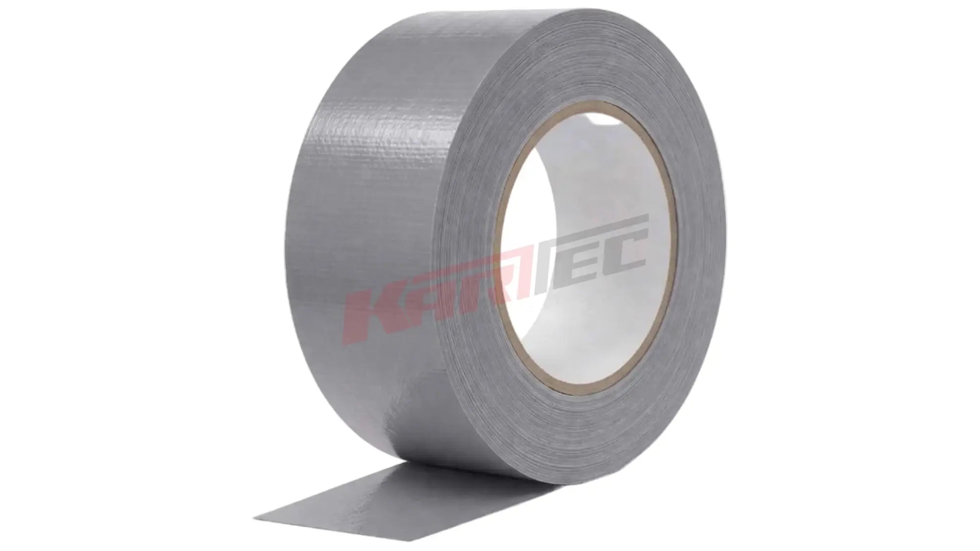 Ein rolle gaffatape silber 48 mm x 50 m mit matte oberfläche und sichtbarer gewebetextur für starke haftkraft