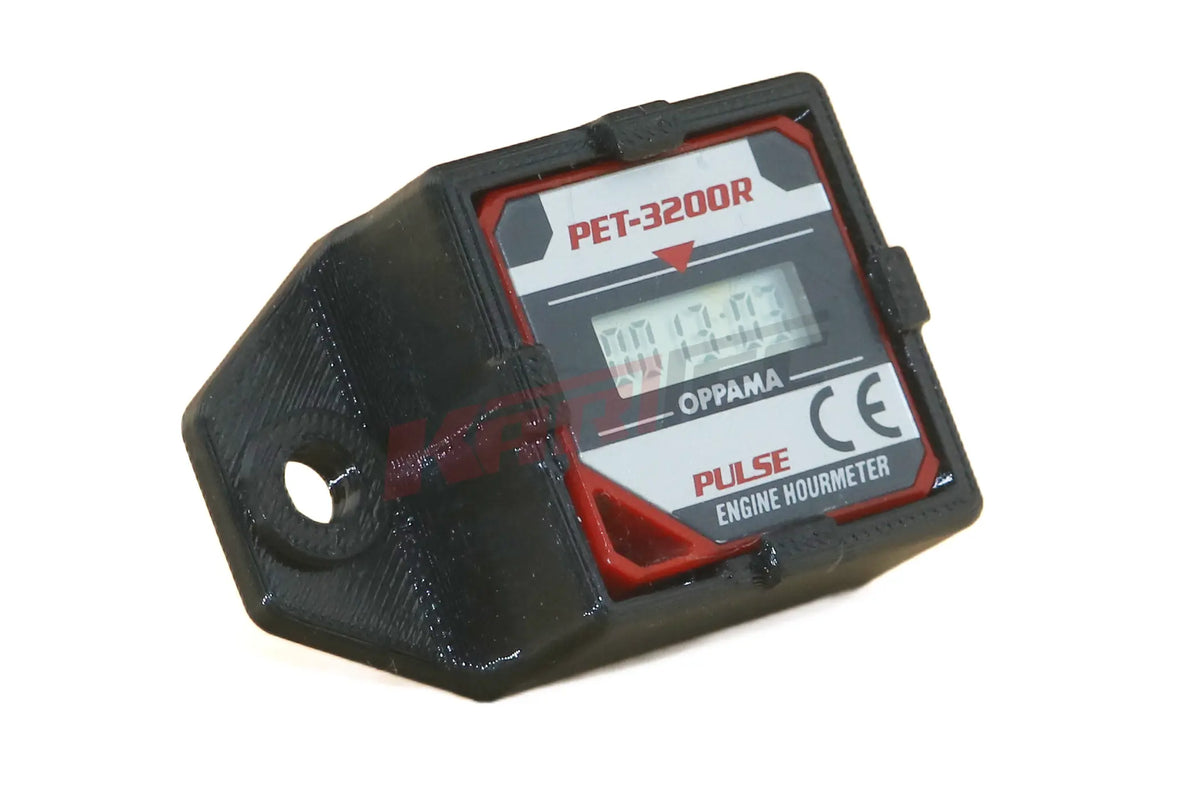 Halter für betriebsstundenzähler flach mit schwarzem und rotem oppama pet-3200r pulse stundenzähler und digitalanzeige