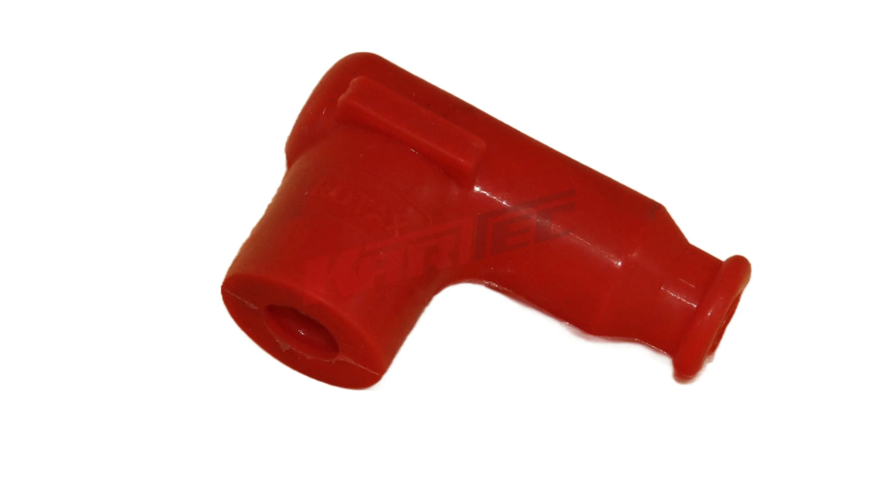 Kerzenstecker rotax rot evo l-förmiger zündstecker aus rotem kunststoff mit glänzender oberfläche