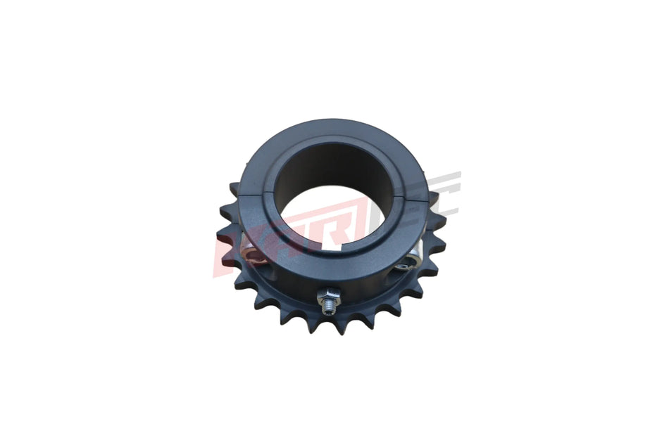 Schwarzes kettenrad ergal alu mit 24 zähnen und mittelloch für 50 mm achse kettenblatt alu
