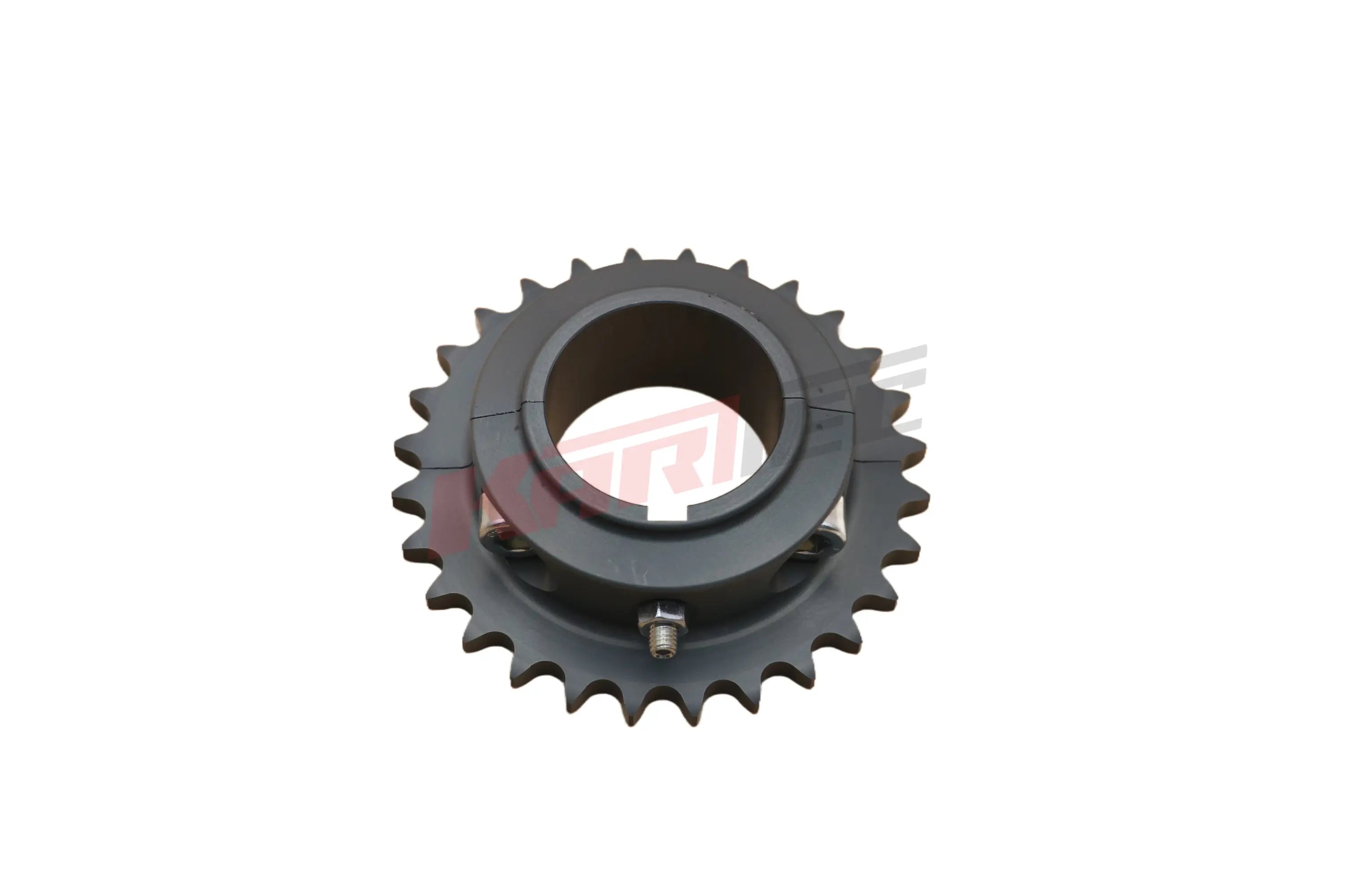 Kettenrad ergal hq 28 zähne aus grauem metall mit zentraler bohrung und sichtbaren montagebolzen für 50 mm achse