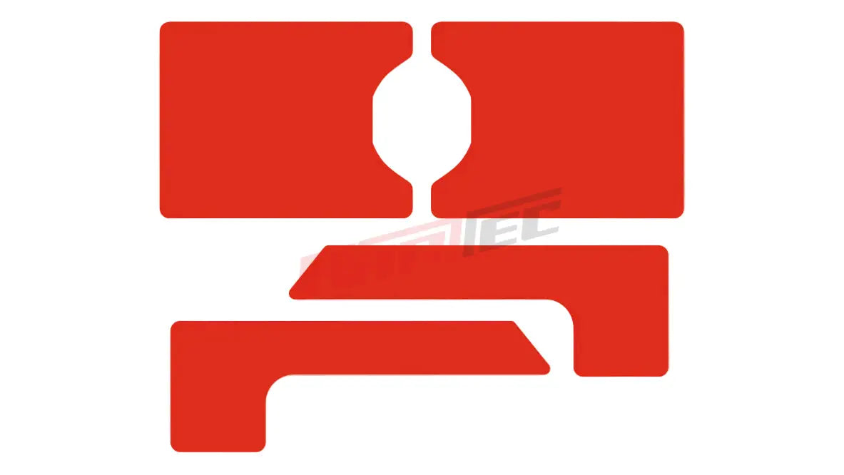 Kleber Heckauffahrschutz Birel,OTK etc. Neon Farben - Neon Rot - Kleber Heckauffahrschutz Birel,OTK etc. Neon Farben