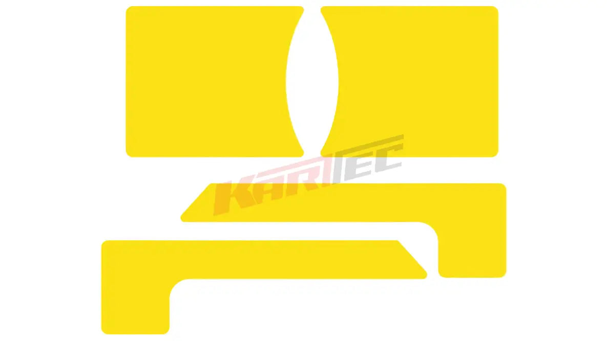 Kleber Heckauffahrschutz Parolin etc. Neon Farben - Neon Gelb - Kleber Heckauffahrschutz Birel,OTK etc. Neon Farben