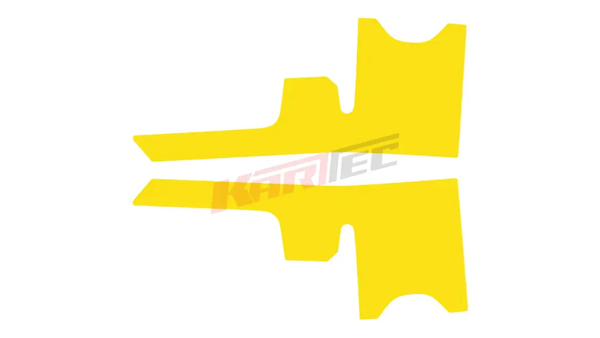 Kleber Heckauffahrschutz Variante 2 Birel,OTK etc. Neon Farben - Neon Gelb - Kleber Heckauffahrschutz Birel,OTK etc.