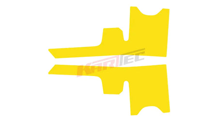 Kleber Heckauffahrschutz Variante 2 Birel,OTK etc. Neon Farben - Neon Gelb - Kleber Heckauffahrschutz Birel,OTK etc.