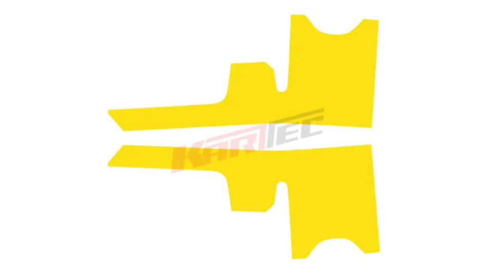 Kleber Heckauffahrschutz Variante 2 Birel,OTK etc. Neon Farben - Neon Gelb - Kleber Heckauffahrschutz Birel,OTK etc.