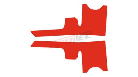 Kleber Heckauffahrschutz Variante 2 Birel,OTK etc. Neon Farben - Neon Rot - Kleber Heckauffahrschutz Birel,OTK etc.