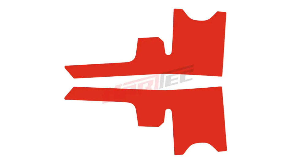 Kleber Heckauffahrschutz Variante 2 Birel,OTK etc. Neon Farben - Neon Rot - Kleber Heckauffahrschutz Birel,OTK etc.