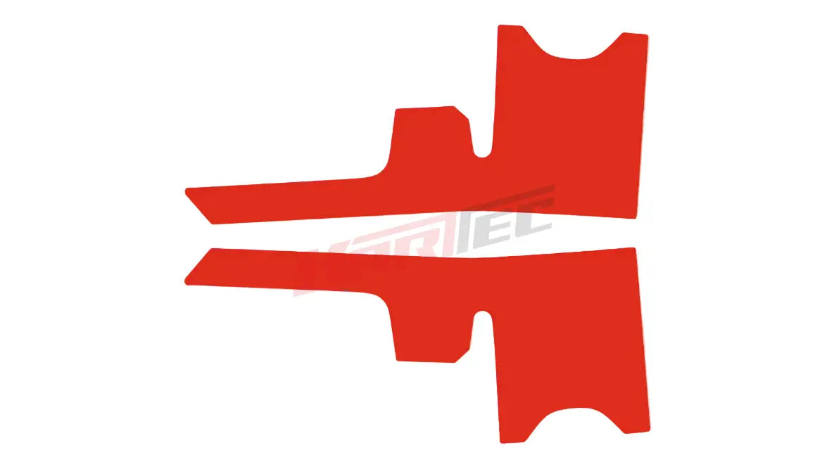 Kleber Heckauffahrschutz Variante 2 Birel,OTK etc. ROT - Kleber Heckauffahrschutz OTK ROT