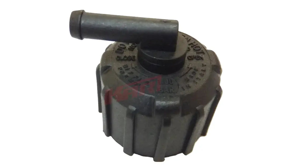 Original kühlerdeckel rotax mit schwarzem kunststoff-ölfüllkappe und eingeprägten markierungen für rotax motoren