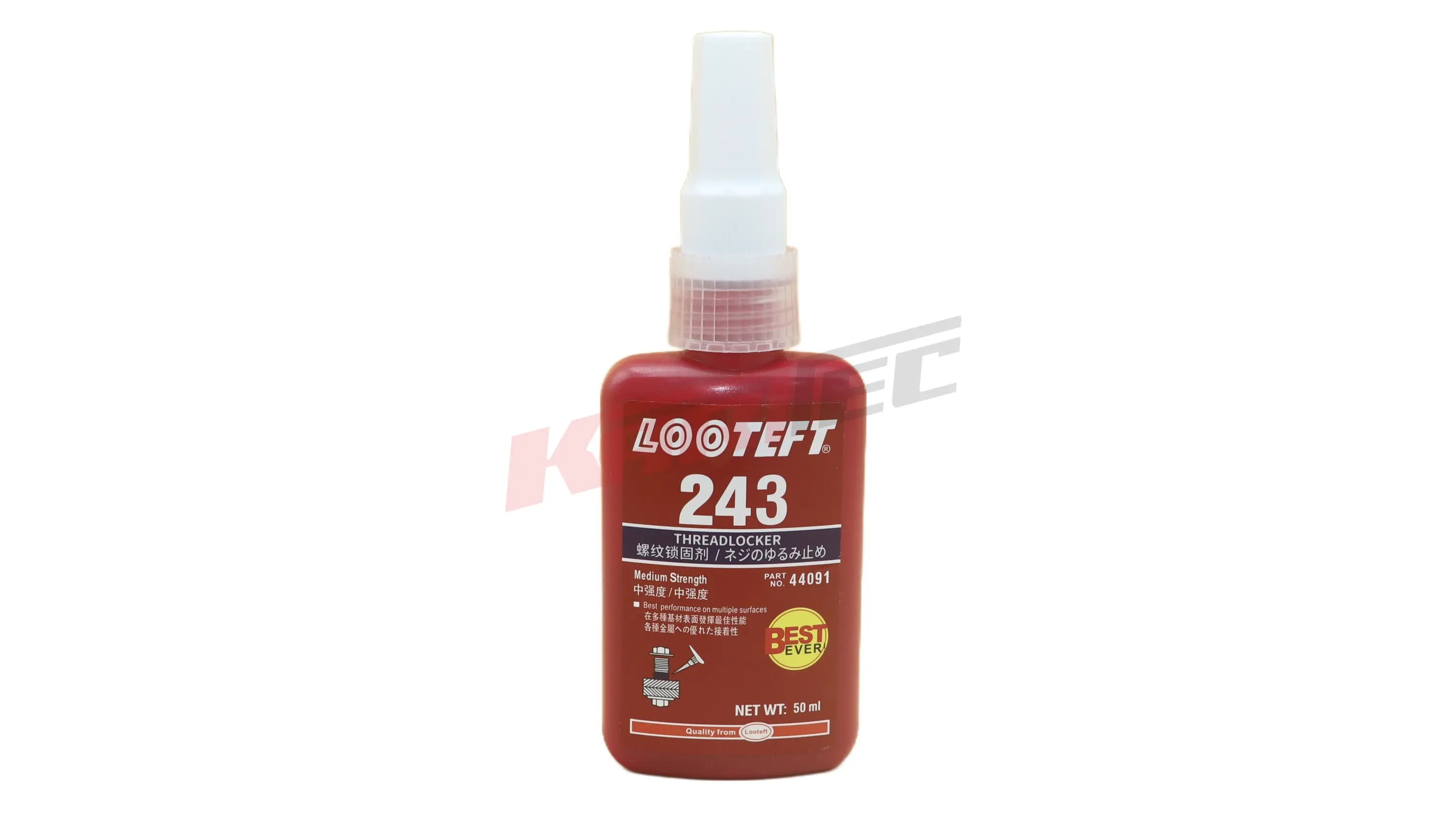 Rote loctite 243 mittelfeste schraubensicherung 50 ml mit weißer düse für dauerhafte verbindungen