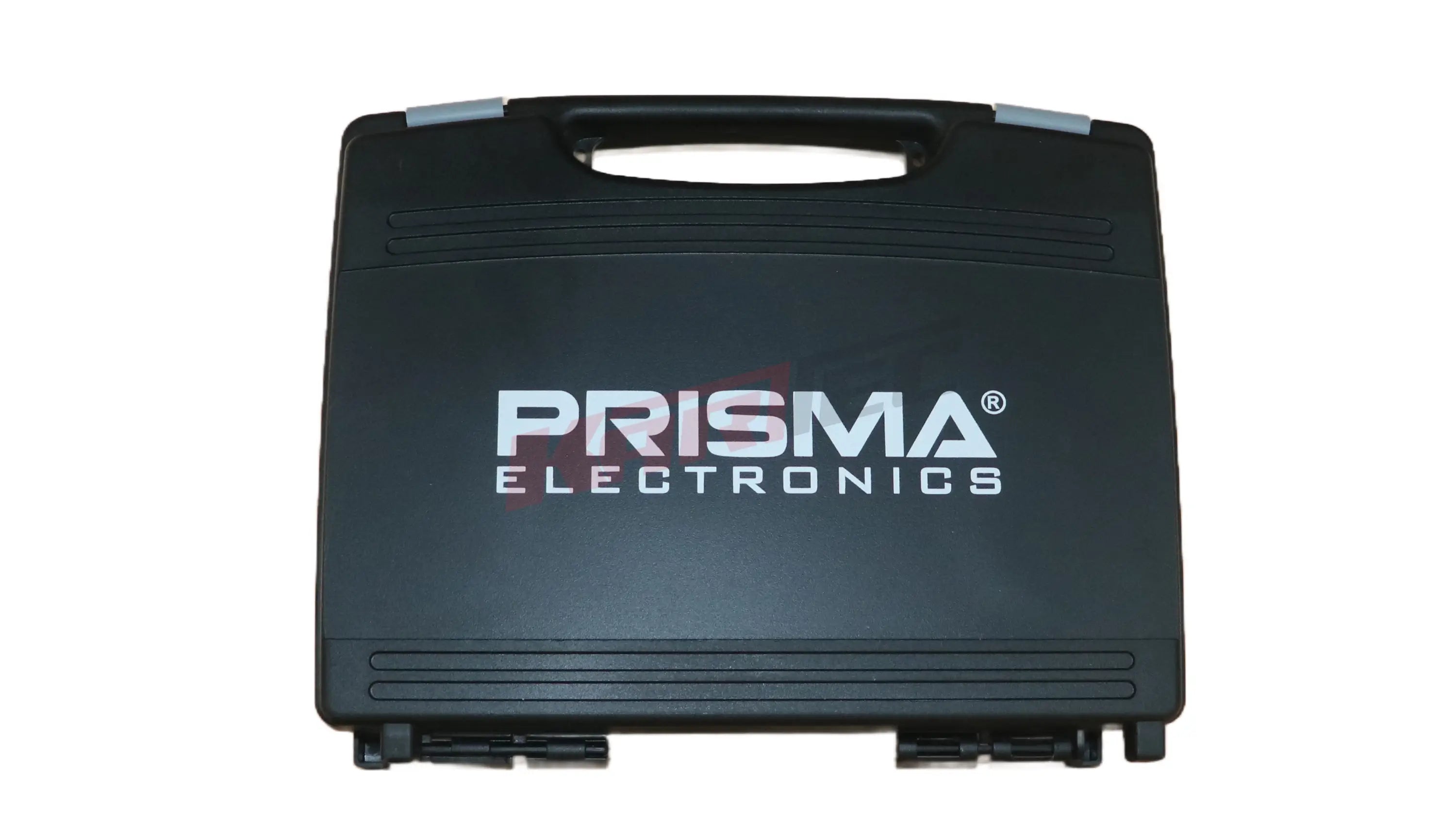 Prisma airpro densimeter mit schwarzem elektronik-koffer mit geformtem griff und strukturiertem außenmaterial