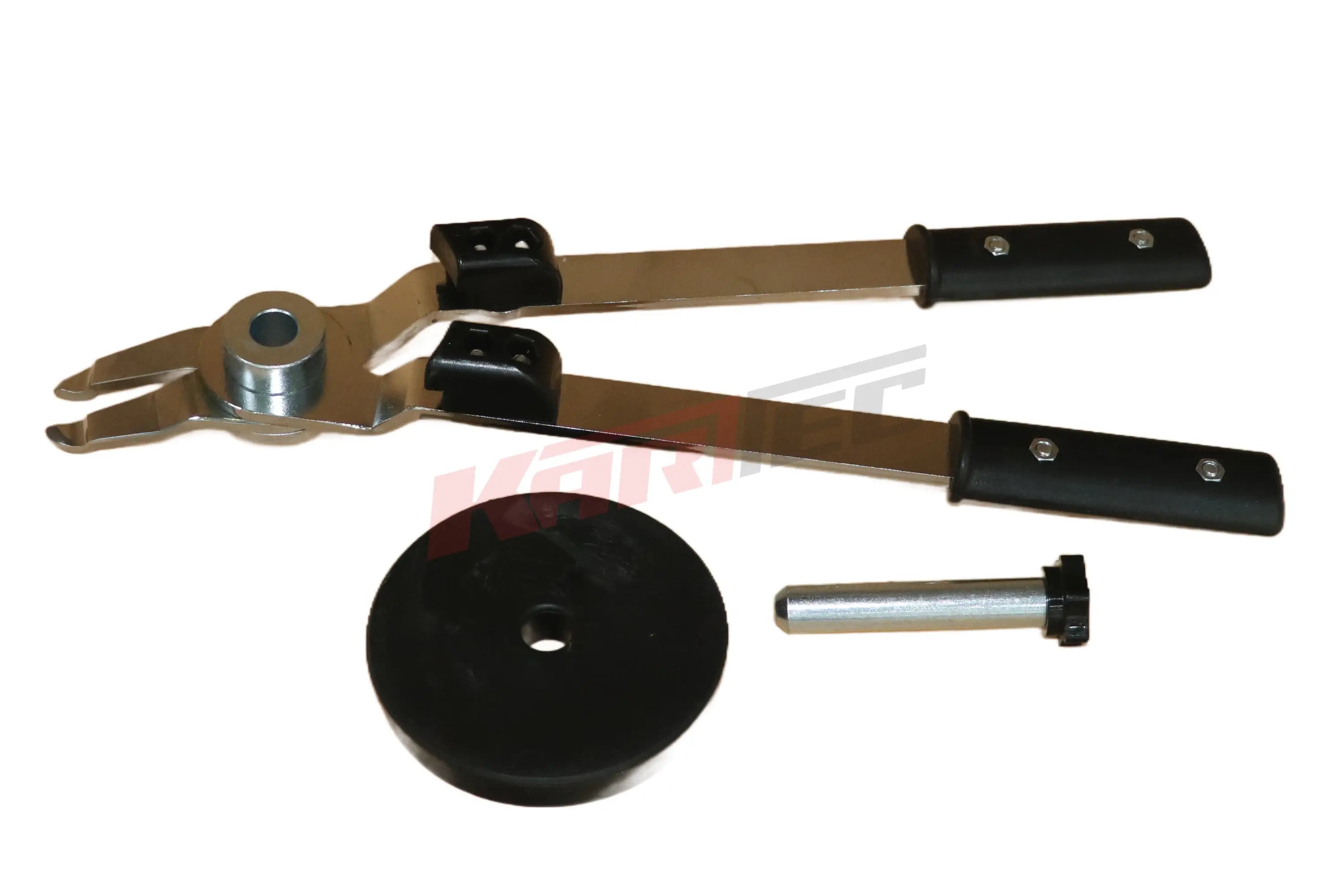 Schwarzgriff-metallreifenschere mit rundem grundkörper und zylindrischem aufsatz für präzises schneiden