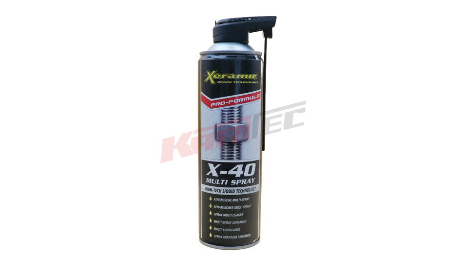 Schwarz-silberne aerosol Dose xeramic multispray x40 500 ml mit schwarzer Düse für vielseitigen Gebrauch